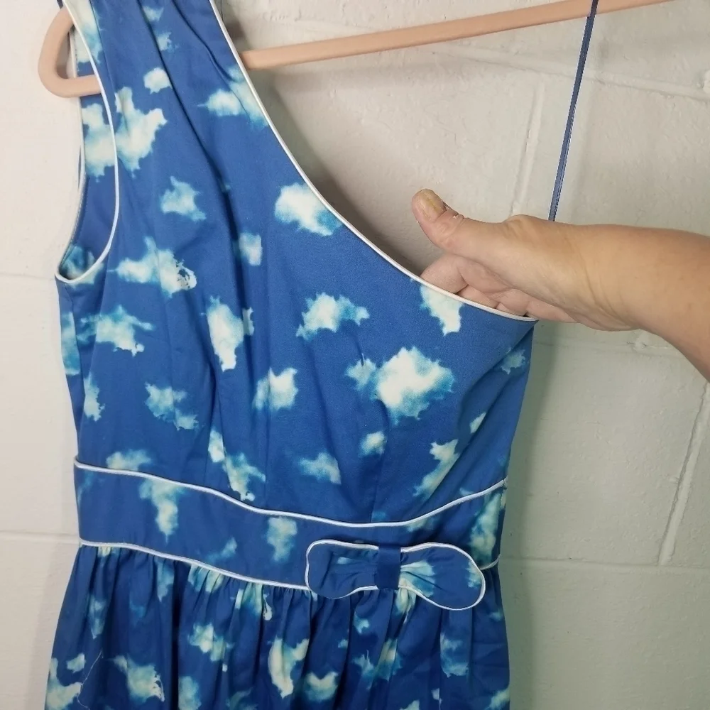 Heroines blue cloud one shoulder dress - Picture 5 of 11